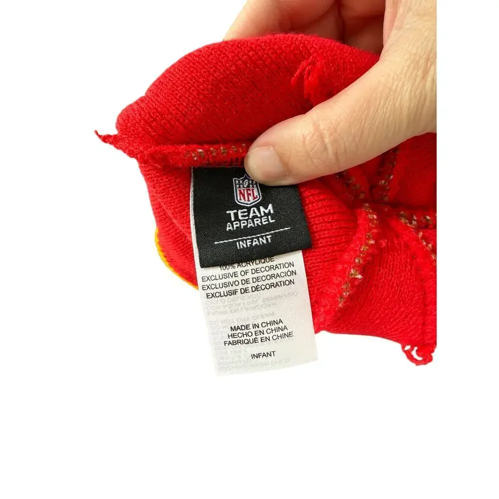 Team Apparel NFL Infant Boy's Brown Kansas City Chiefs Football Head Knit Hat